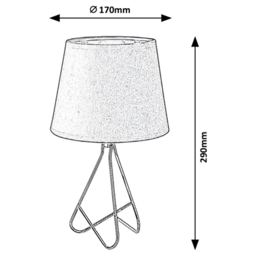 Rabalux - Pöytävalaisin 1xE14/40W/230V musta/kulta