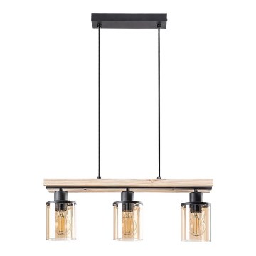 Rabalux - Ripustettava kattovalaisin 3xE27/25W/230V mänty