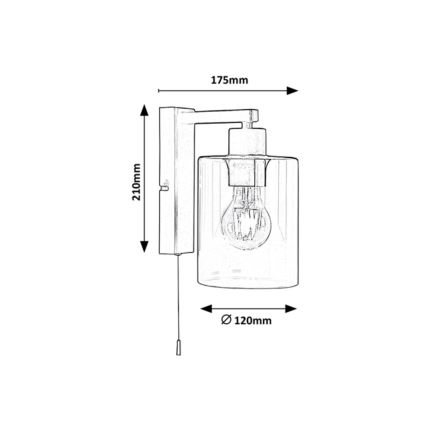 Rabalux - Seinävalaisin 1xE27/40W/230V