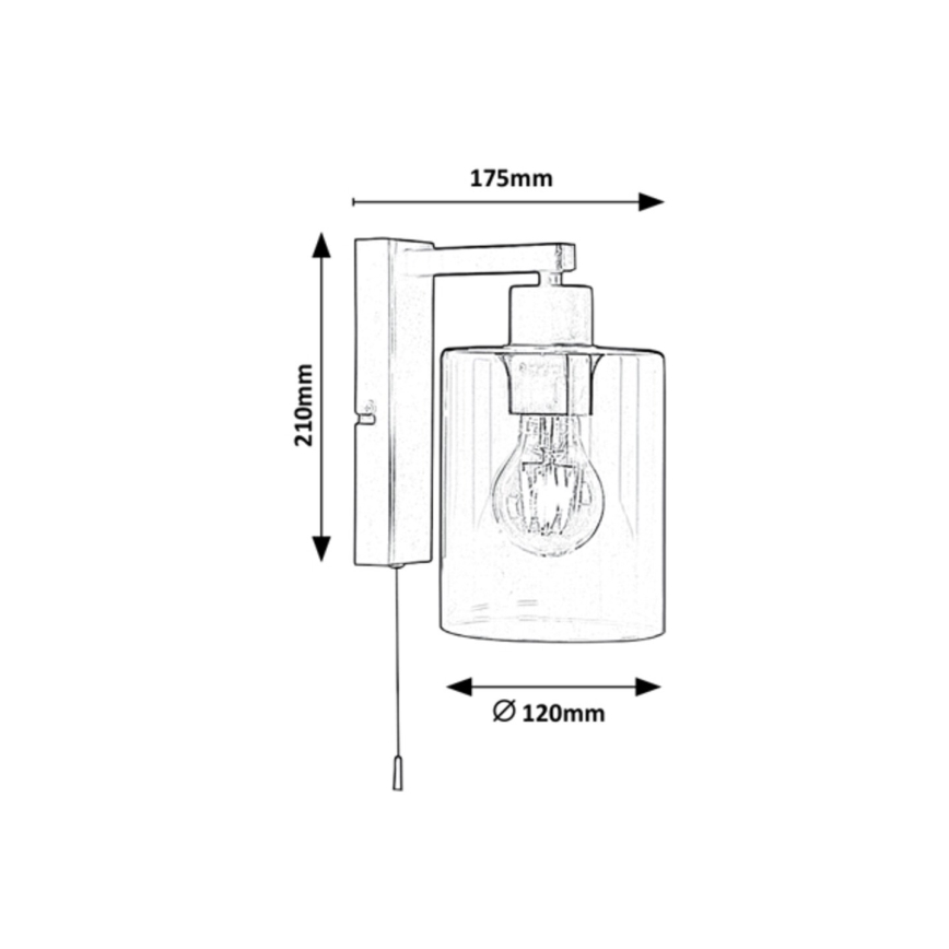 Rabalux - Seinävalaisin 1xE27/40W/230V