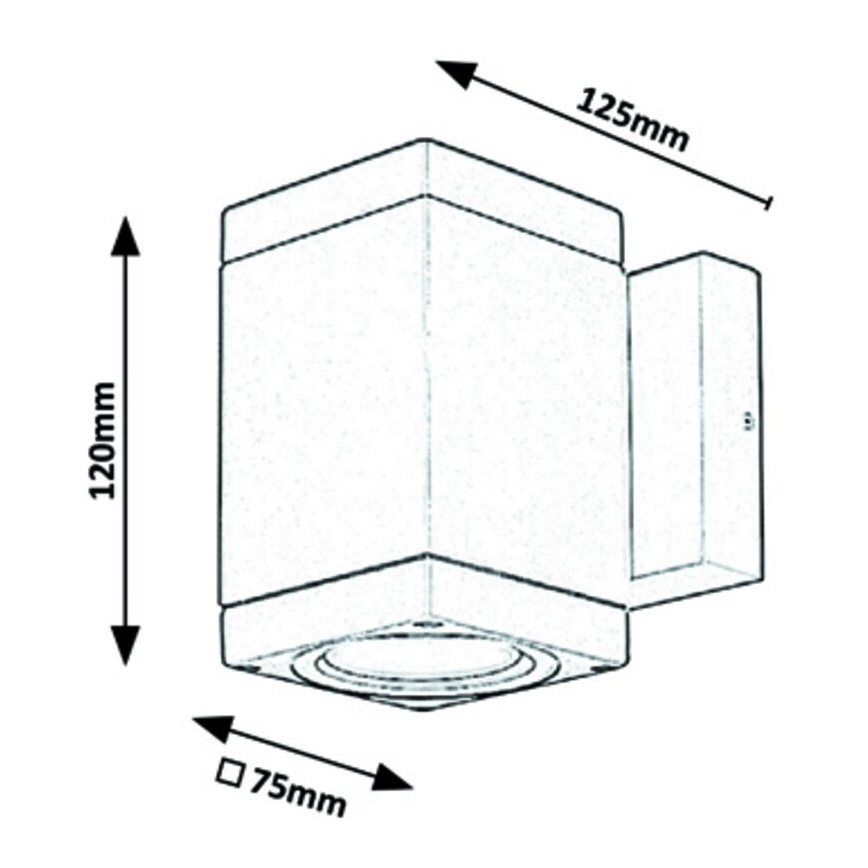 Rabalux - Ulkoseinävalaisin 1xGU10/35W/230V IP54