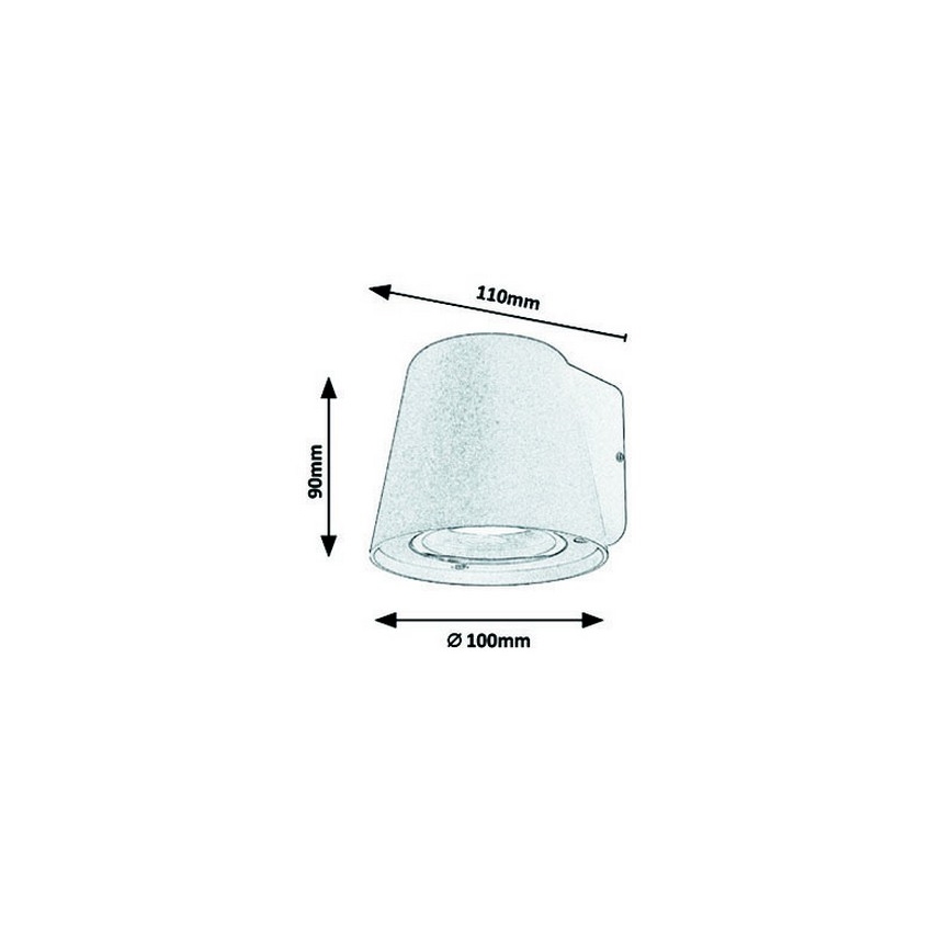 Rabalux - Ulkoseinävalaisin 1xGU10/35W/230V IP54 musta