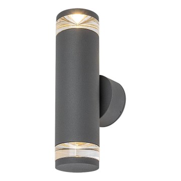 Rabalux - Ulkoseinävalaisin 2xGU10/10W/230V IP54 antrasiitti