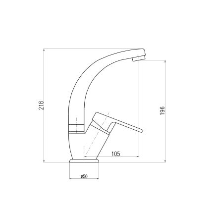 RAV Slezák CO106.0/2 - Keittiöhana COLORADO 21,8 cm kiiltävä kromi