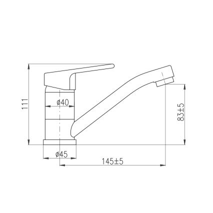 RAV Slezák CO115.0 - Pesuallashana COLORADO 11,1 cm kiiltävä kromi