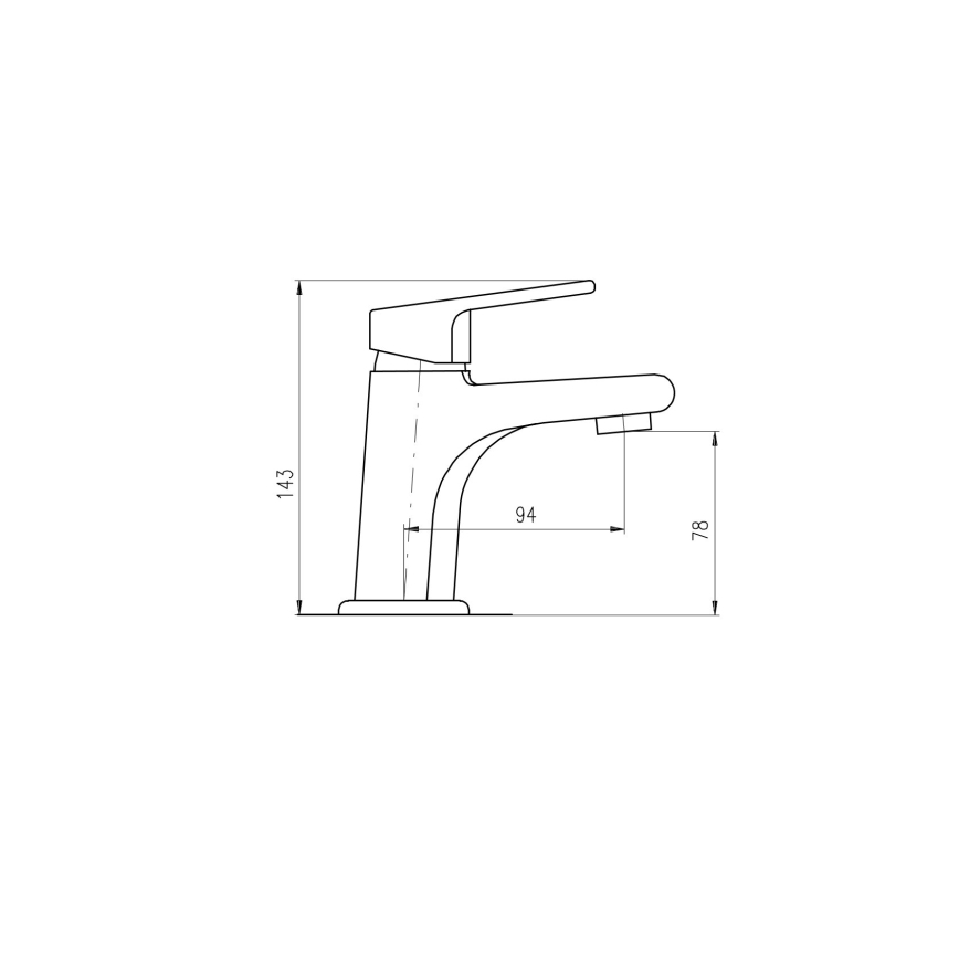 RAV Slezák CO126.0 - Pesuallashana COLORADO 14,3 cm kiiltävä kromi