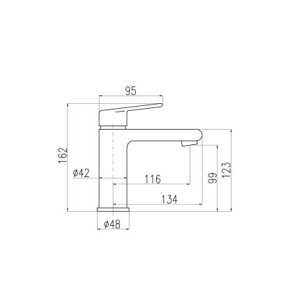 RAV Slezák CO128.0 - Pesuallashana COLORADO 16,2 cm kiillotettu kromi