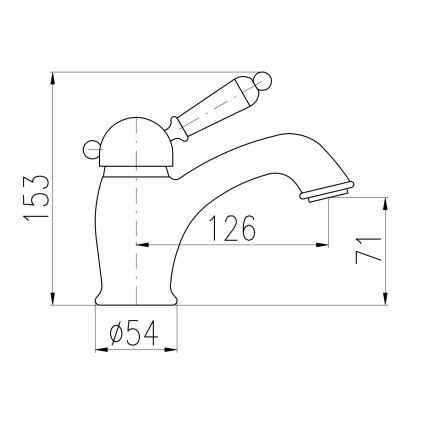 RAV Slezák L526.0CMAT - Pesuallashana LABE RETRO 15,3 cm mattamusta