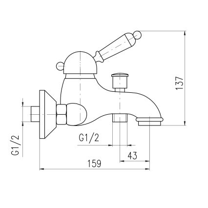 RAV Slezák L554.5SM - Ammehana LABE RETRO 13,7 cm, antiikkimessinki