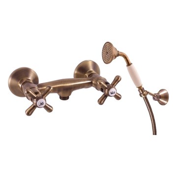 RAV Slezák MK180.5/2SM - Suihkusarja MORAVA RETRO sekoittajalla, antiikkimessinki