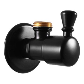 RAV Slezák RV0112CMAT - Kulmaventtiili RETRO mattamusta