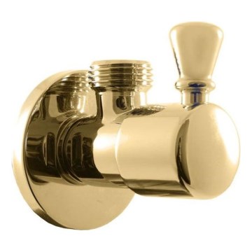 RAV Slezák RV0112Z - Kulmaventtiili RETRO kiiltävä kullanvärinen