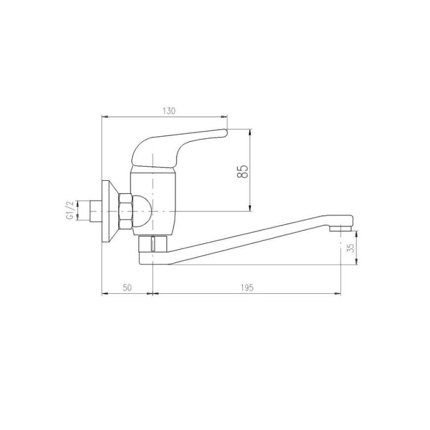 RAV Slezák SA001.5/26 - Keittiö-/pesuallashana SAZAVA kiiltävä kromi