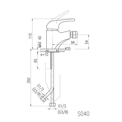 RAV Slezák SA044.0 - Bideehana SAZAVA 11,5 cm kiiltävä kromi
