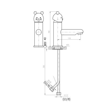 RAV Slezák SE326.0 - Pesuallashana JUNIOR 18,2 cm punainen/sininen