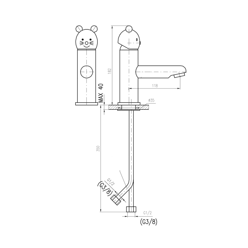 RAV Slezák SE326.0 - Pesuallashana JUNIOR 18,2 cm punainen/sininen