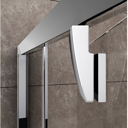 Ravak 37677U00Z1 - PIVOT 90x90 cm kolmiosainen neljänneksen muotoinen suihkukaappi, satiinilasi
