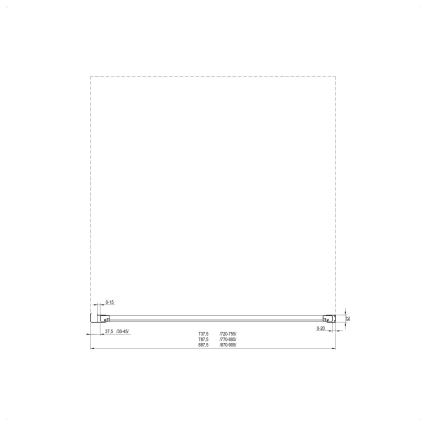 Ravak 940701R211 - Kiinteä suihkuseinä SUPERNOVA 90x198 cm valkoinen