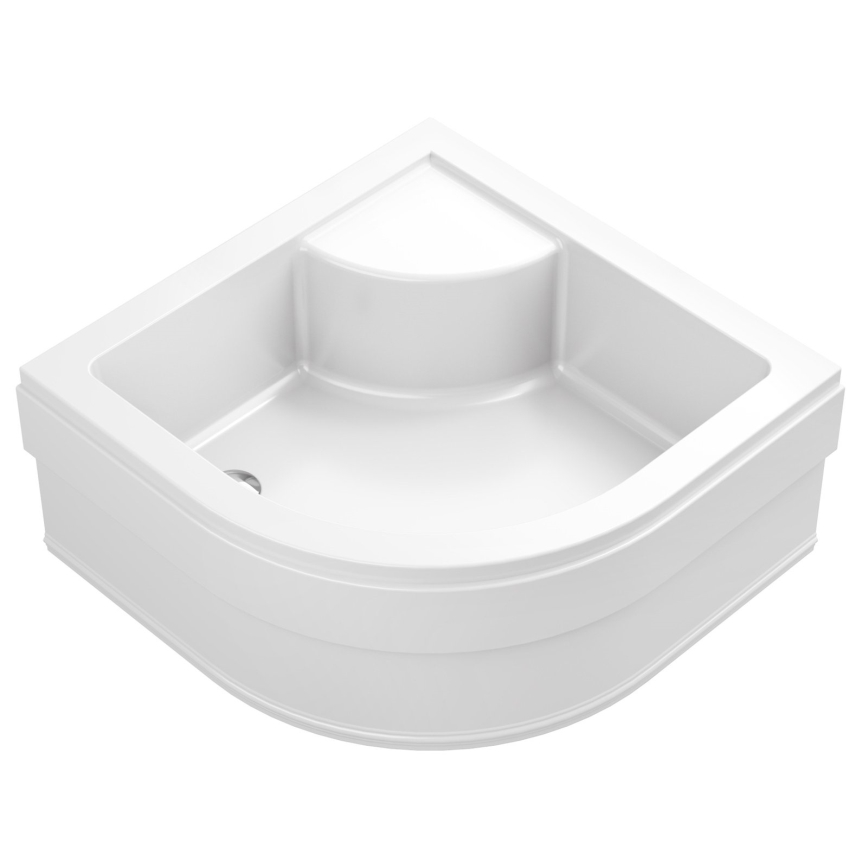 Ravak A217001020 - Neljännesympyrän suihkuallas SABINA 90x90 cm valkoinen