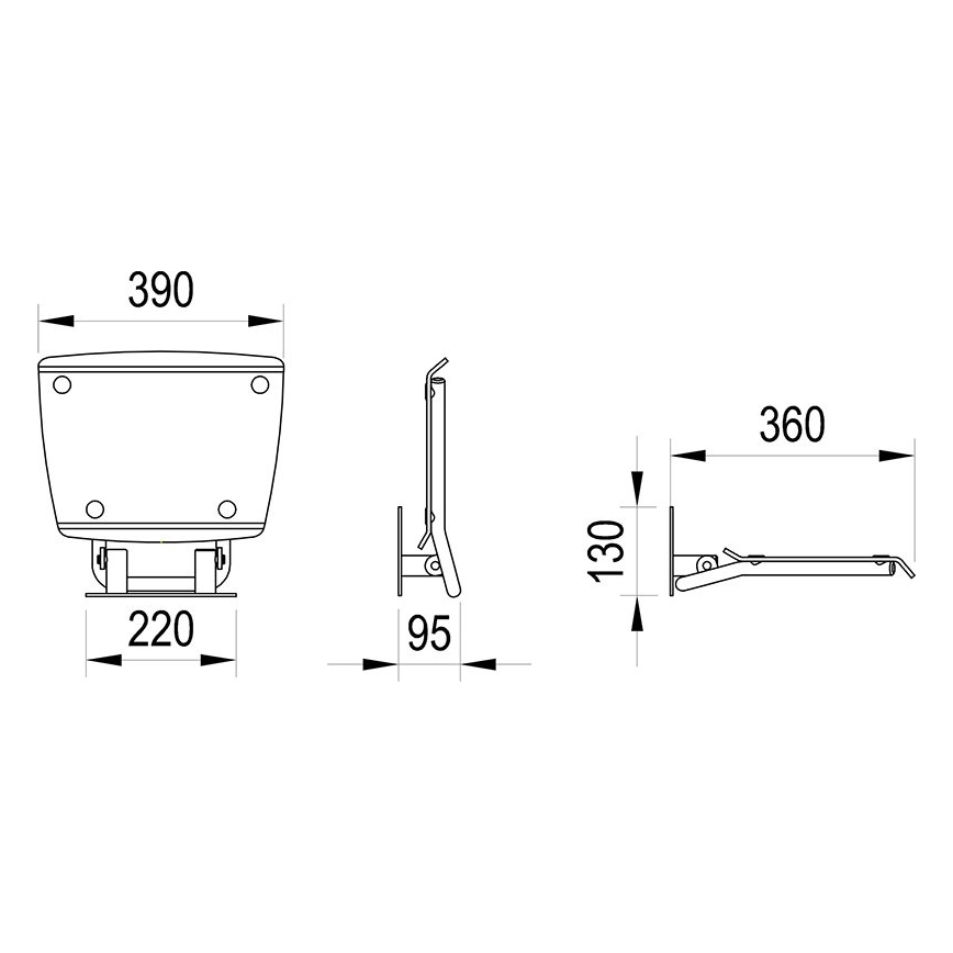 Ravak B8F0000052 - Taitettava OVO-suihkuistuin, ruostumaton teräs