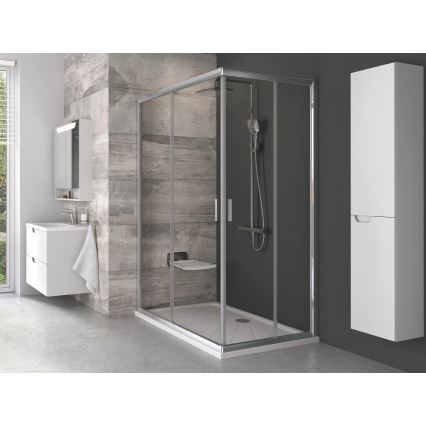 Ravak B8F0000060 - Taitettava suihkuistuin OVO musta