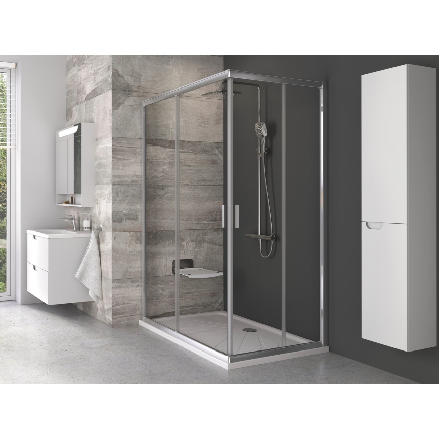 Ravak B8F0000060 - Taitettava suihkuistuin OVO musta