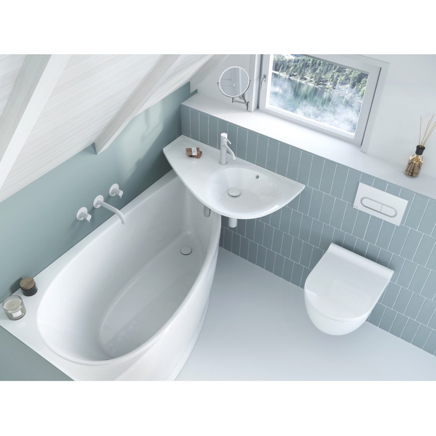 Ravak X01455 - Huuhtelupainike CHROME 24,7x16,5 cm valkoinen