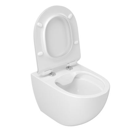 Ravak X01860 - Seinään asennettava reunaton WC-istuin VITA, keramiikka/valkoinen