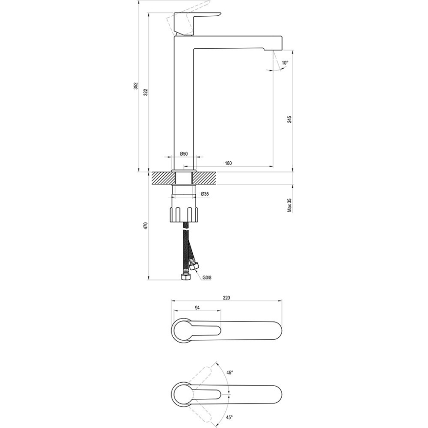 Ravak X070114 - Pesuallashana PURI 32,2 cm, kiillotettu kromi