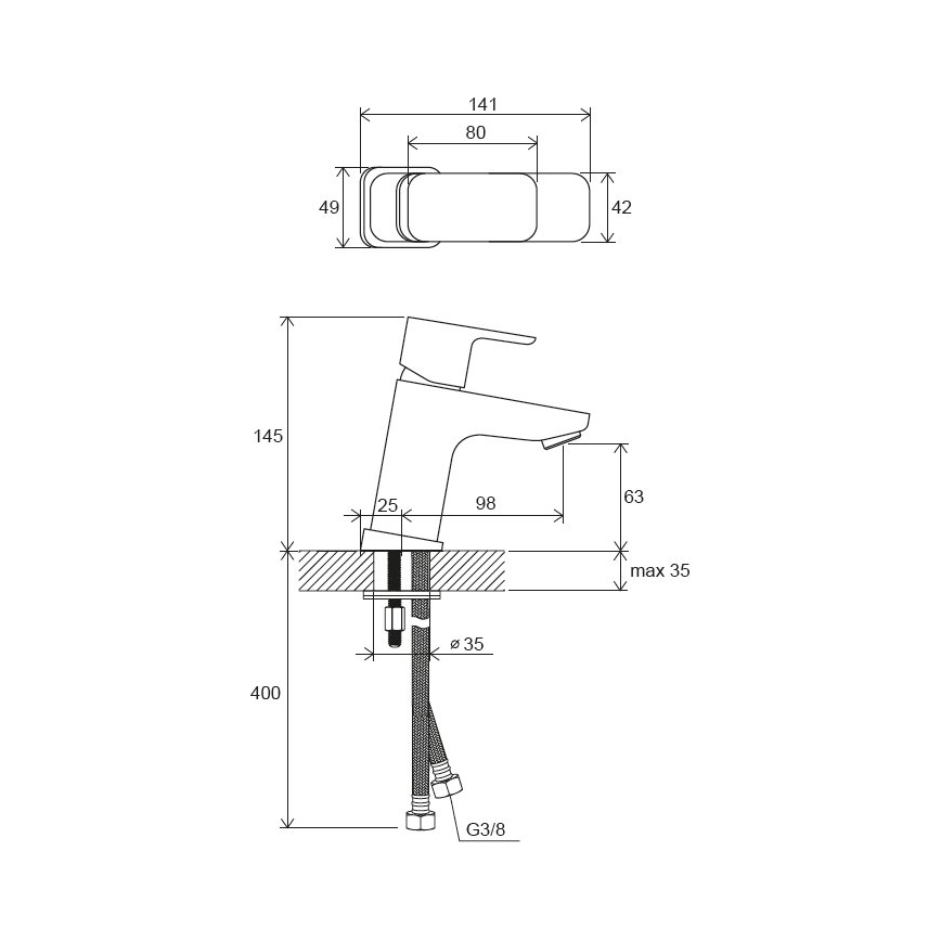 Ravak X070127 - Pesuallashana FREE 14,5 cm kiiltävä kromi