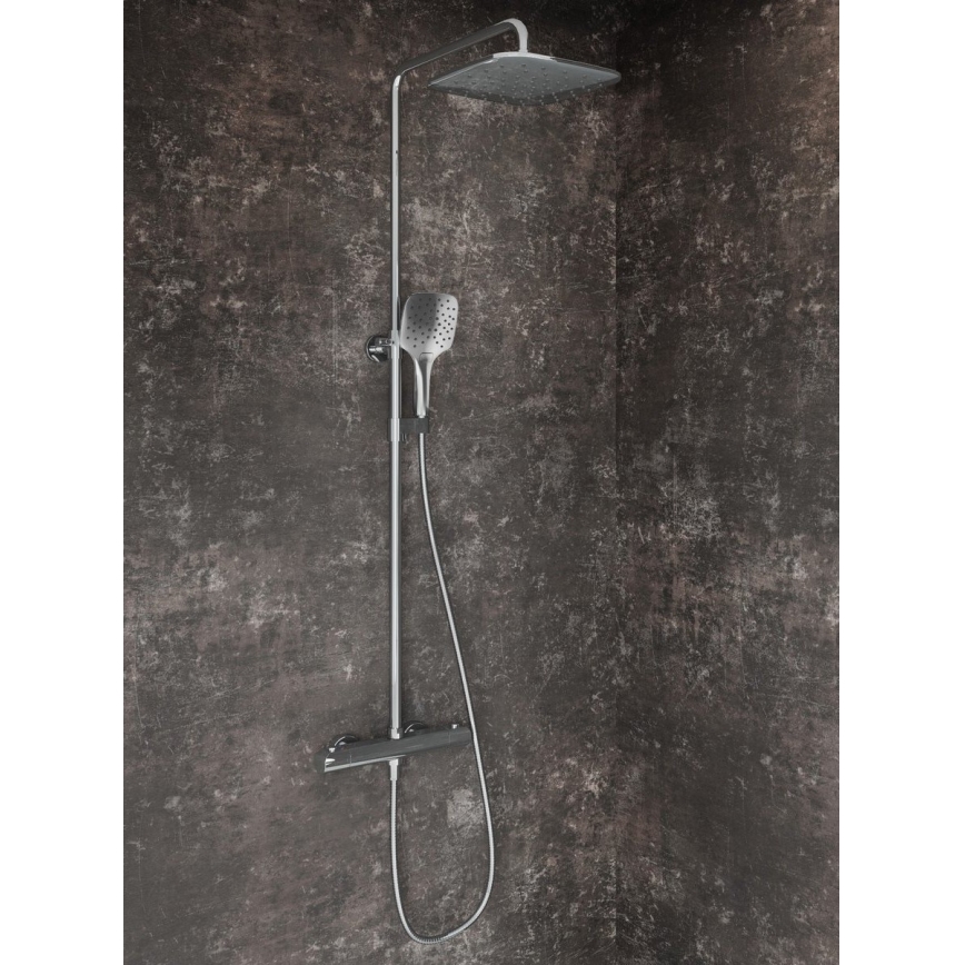 Ravak X070442 - FLAT-termostaattinen suihkusarja, kiiltävä kromi