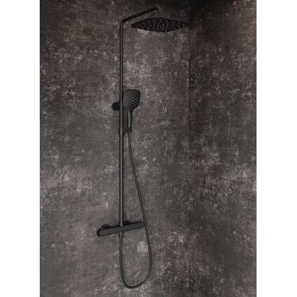 Ravak X070443 - FLAT-termostaattinen suihkusetti, mattamusta
