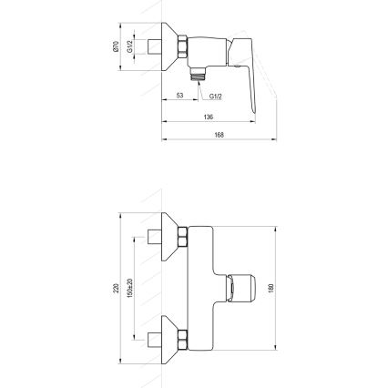 Ravak X070474 - Suihkuhana LIFE, kiiltävä kromi