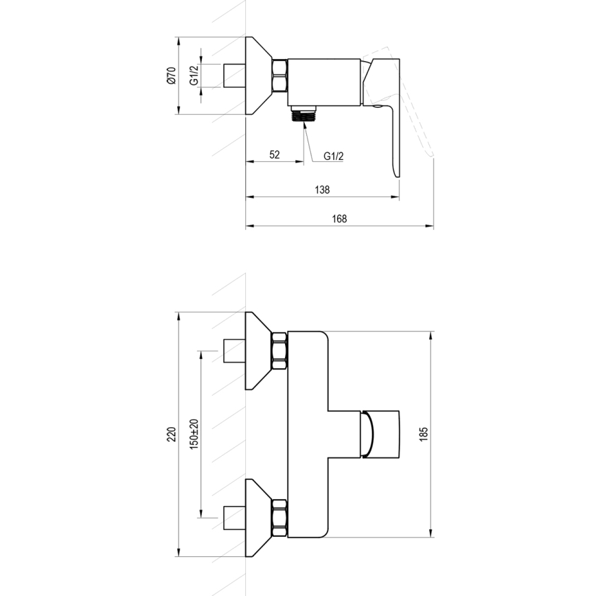 Ravak X070486 - Suihkuhana SOLAR kiiltävä kromi