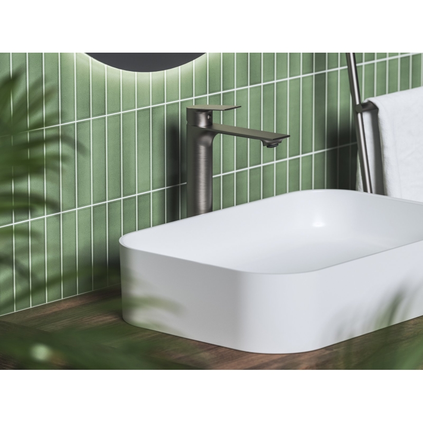 Ravak X070653 - PLAN 30 cm pesuallashana, harjattu grafiitti
