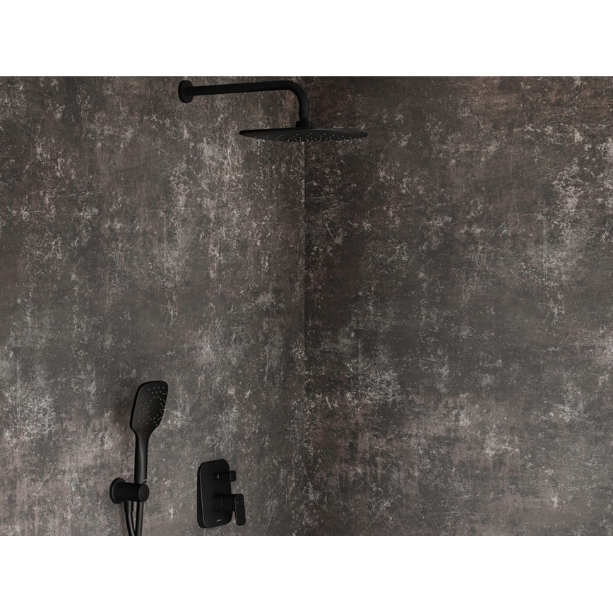 Ravak X07P569 - musta käsisuihku painikkeella