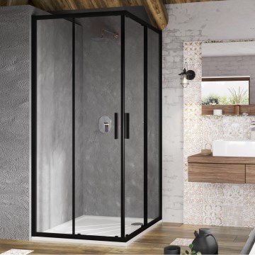Ravak X1LM70300Z1 - BLIX SLIM neliosainen kulmasuihkukaappi 90x90 cm musta