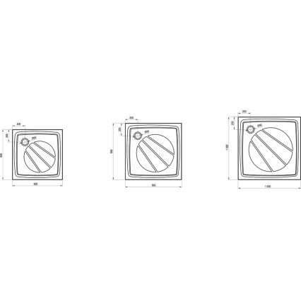 Ravak XA037701010 - Neliömäinen suihkualusta PERSEUS 90x90 cm valkoinen