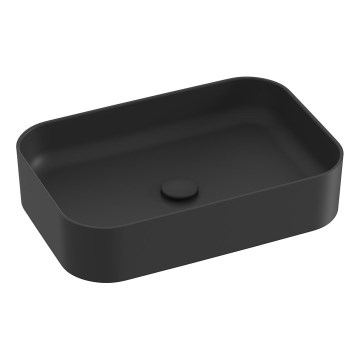 Ravak XJX0D155001 - Tason päälle asennettava pesuallas CERAMIC SLIM 55x37 cm keramiikka/musta