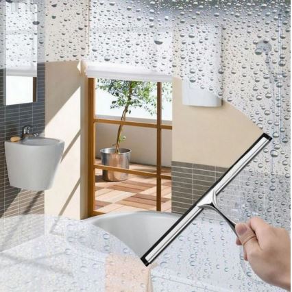 REA-70000 - Lasinpyyhin pidikkeellä, kiiltävä kromi