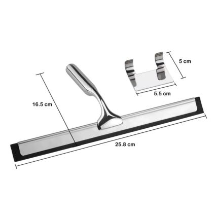 REA-70000 - Lasinpyyhin pidikkeellä, kiiltävä kromi