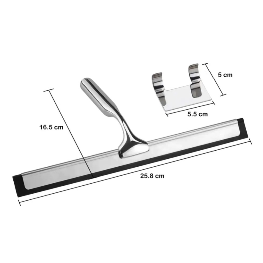 REA-70000 - Lasinpyyhin pidikkeellä, kiiltävä kromi