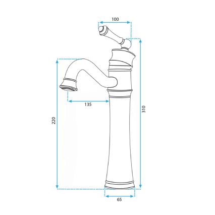 REA-B0227 - Pesuallashana VINTAGE OLD 31 cm musta