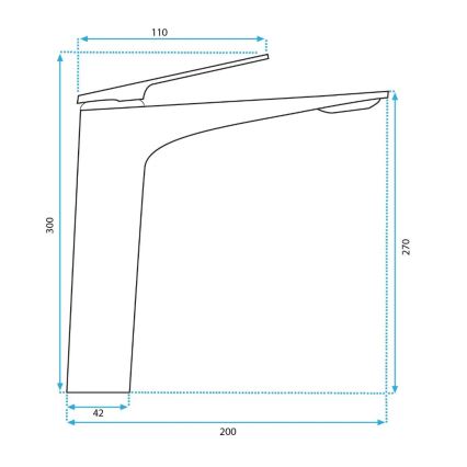 REA-B0493 - AVALON pesuallashana 30 cm, harjattu kupari