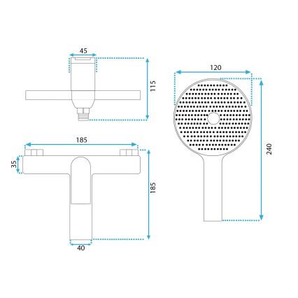 REA-B1129 - Kylpyammeen hanasarja AVALON, kultainen