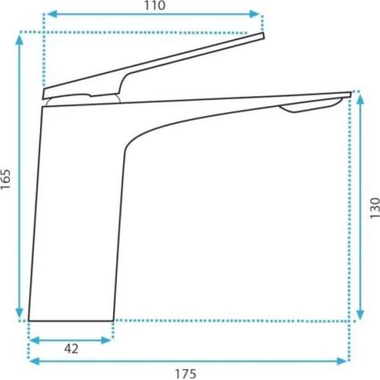 REA-B1178 - Lavuaarihana AVALON 16,5 cm kiiltävä kromi
