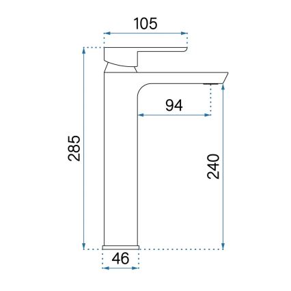 REA-B3006 - Pesuallosekoitin ARGUS 28,5 cm harjattu kupari