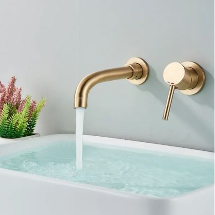 REA-B4109 - LUNGO pesuallashana piilotettuun asennukseen, harjattu kulta