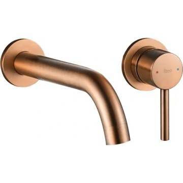 REA-B4600 - Pesuallashana piilotettuun asennukseen LUNGO harjattu kupari