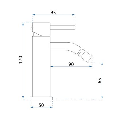 REA-B4700 - LUNGO 17 cm bidee-sekoitin, ruusukultainen